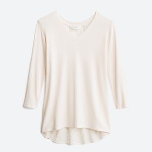 Market & Spruce Haileah V-Neck Mix Media Knit Top